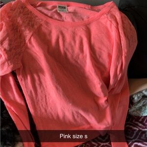Pink Lace Sleeve Top
